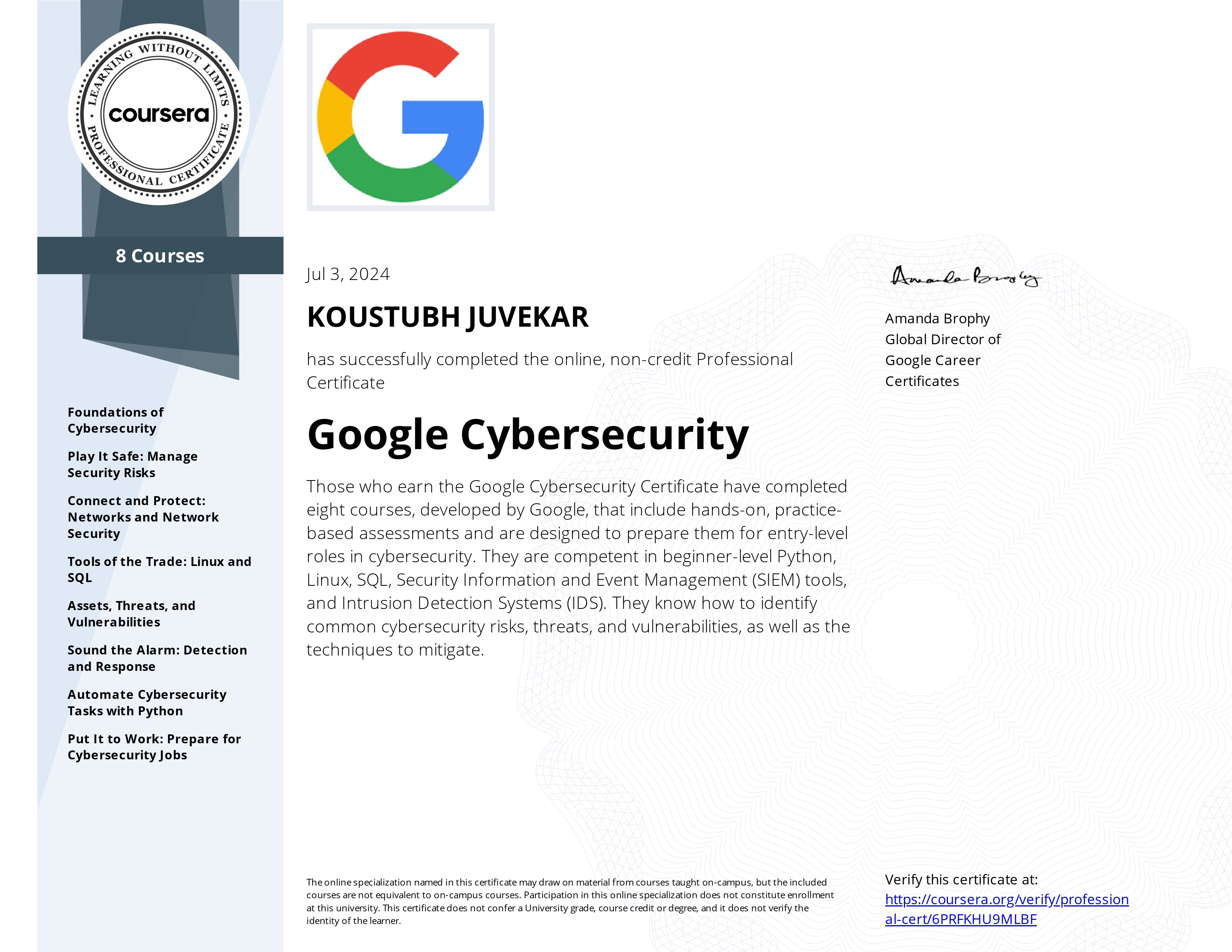 Google Certificate